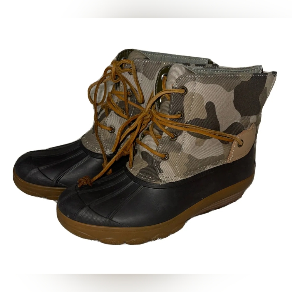 Sperry Saltwater Wedge Camo Duck Boots